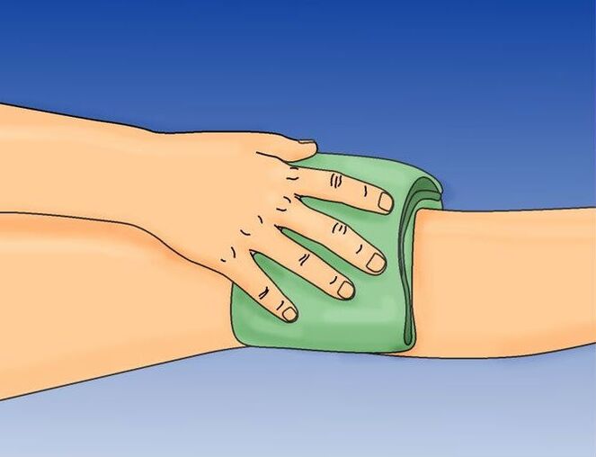 Compresión de rodilla para tratar la artritis.